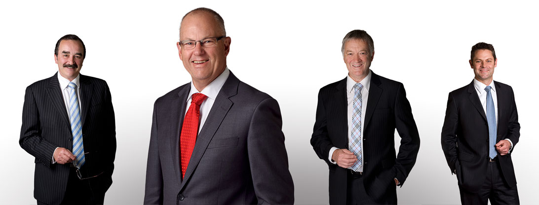 Four dashing life insurance advisors